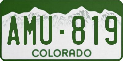 CO license plate AMU819
