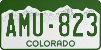CO license plate AMU823