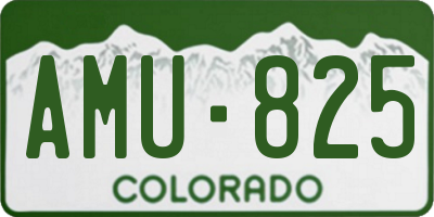 CO license plate AMU825