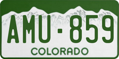 CO license plate AMU859