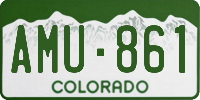 CO license plate AMU861
