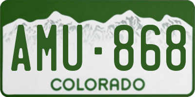 CO license plate AMU868