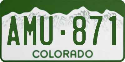 CO license plate AMU871
