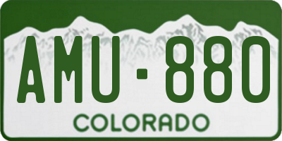 CO license plate AMU880