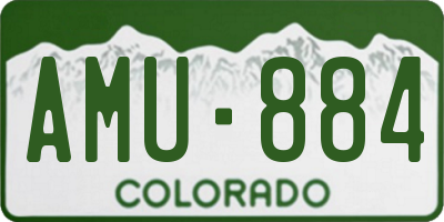CO license plate AMU884