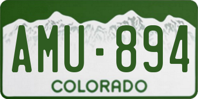 CO license plate AMU894