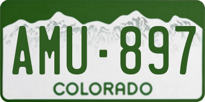 CO license plate AMU897