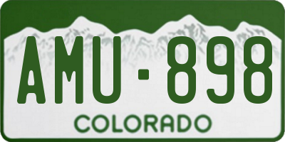 CO license plate AMU898