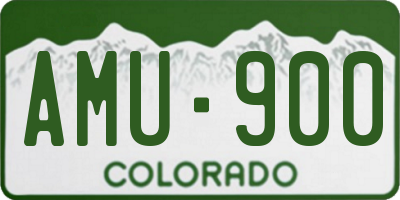 CO license plate AMU900