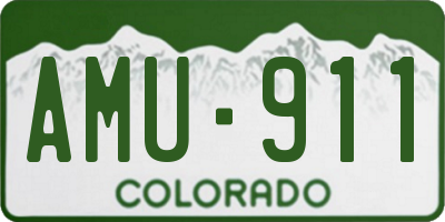 CO license plate AMU911