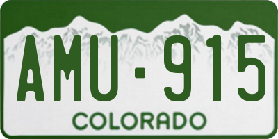 CO license plate AMU915