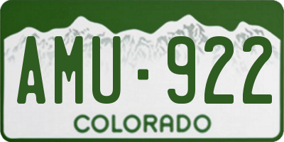 CO license plate AMU922