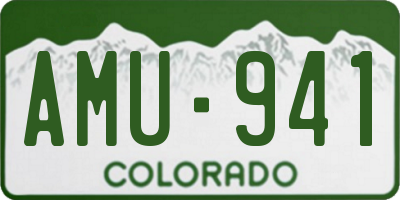CO license plate AMU941