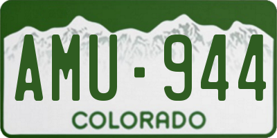 CO license plate AMU944