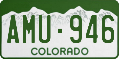 CO license plate AMU946