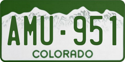CO license plate AMU951