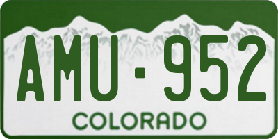 CO license plate AMU952