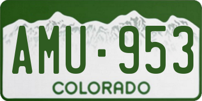 CO license plate AMU953