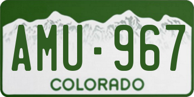 CO license plate AMU967