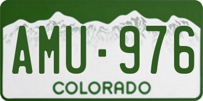 CO license plate AMU976