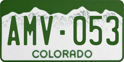 CO license plate AMV053