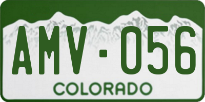 CO license plate AMV056