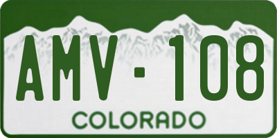 CO license plate AMV108