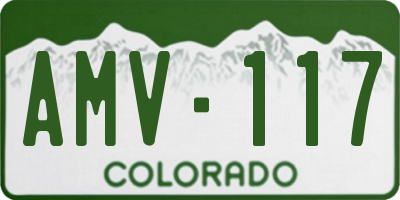 CO license plate AMV117