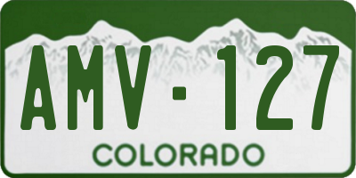 CO license plate AMV127