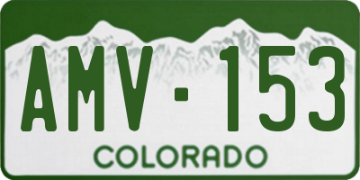 CO license plate AMV153