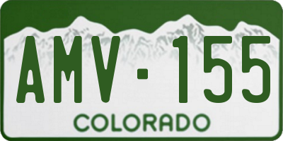 CO license plate AMV155