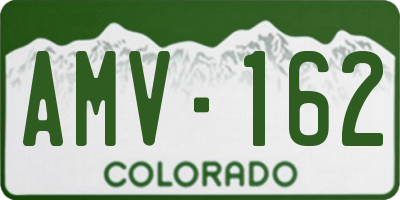 CO license plate AMV162