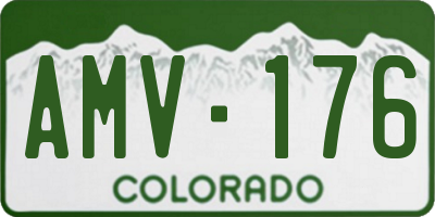 CO license plate AMV176