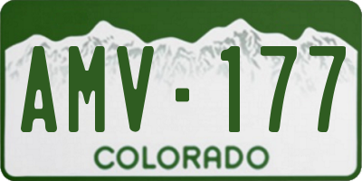 CO license plate AMV177