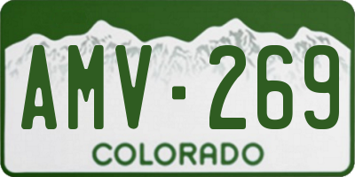 CO license plate AMV269