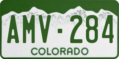 CO license plate AMV284