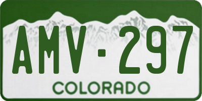 CO license plate AMV297