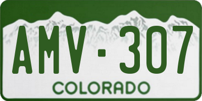 CO license plate AMV307