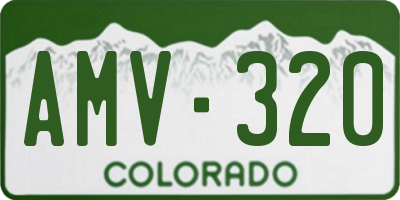CO license plate AMV320