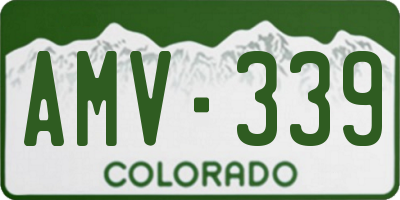 CO license plate AMV339