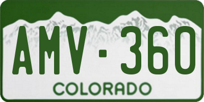 CO license plate AMV360