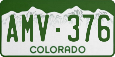 CO license plate AMV376