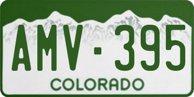 CO license plate AMV395