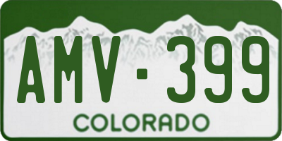 CO license plate AMV399