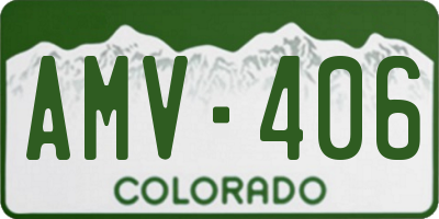 CO license plate AMV406