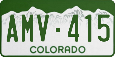 CO license plate AMV415