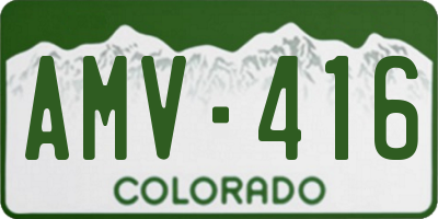 CO license plate AMV416