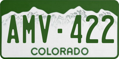 CO license plate AMV422