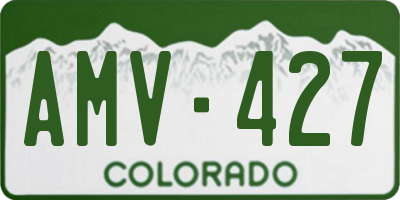 CO license plate AMV427