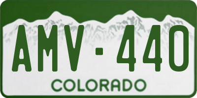 CO license plate AMV440